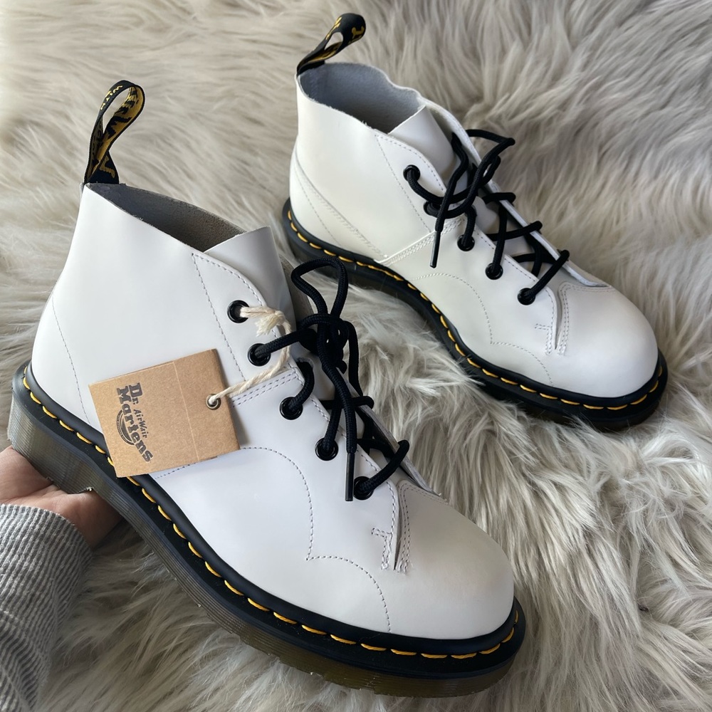 Dr Martens Church White Smooth Black